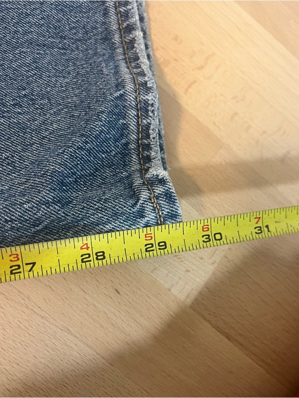 Old Navy Extra High-Rise Sky-Hi Wide Leg Distressed Pockets Women’s Blue Jeans 0 - Picture 9 of 10